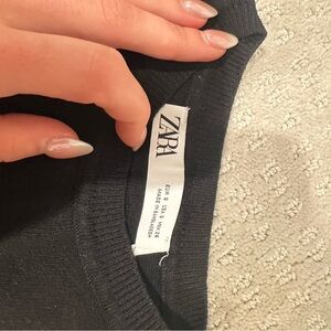 Zara Charcoal Knit Top